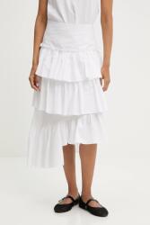 Answear Lab pamut szoknya fehér, midi, harang alakú - fehér M/L - answear - 29 990 Ft