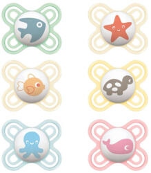 MAM Játszócumi Perfect Start, megújult! szilikon lapított (méret: 1) 0 - 2 hó - babybear