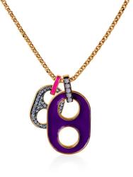 SAVICKI Colier argint placat cu aur zirconiu 39 cm