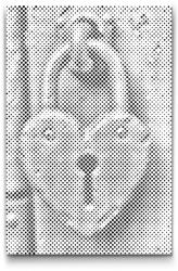  PontPöttyöző - Szívalakú lakat Méret: 40x60cm, Keretezés: Műanyagtáblával, Szín: Zöld