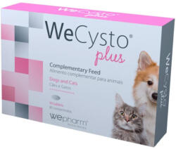  WEPHARM WEPHARM WeCysto Plus Small Breeds & Cats, supliment sistem urinar câini, comprimate WEPHARM WeCysto Plus Small Breeds & Cats, XS-S, supliment sistem urinar câini și pisici, flacon, 30 comprima