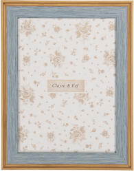Clayre & Eef Rama foto masa lemn albastru maro 17x2x22 cm, 13x18 cm (2F1261M)