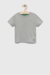 Benetton gyerek pamut póló szürke, sima - szürke 90 - answear - 4 190 Ft