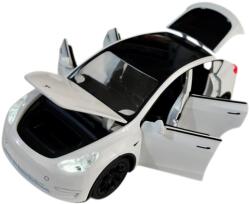 DIECAST Tesla model Y (Replica) White cu led-uri si sunete scala 1/321/43 (37834)