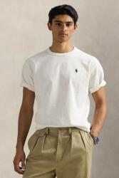 Ralph Lauren pamut póló Tee fehér, férfi, sima, 710964716 - fehér XL