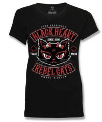 Black heart Дамска тениска black heart - rebel cat - black - 17488