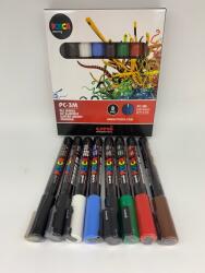 uni Dekormarker 0, 9-1, 3mm, Uni Posca PC-3M 8 db-os készlet, HOLIDAY (48100) - irodasziget