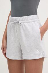 adidas rövidnadrág Essentials női, szürke, melange, magas derekú, JC5927 - szürke XL