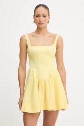 Bardot ruha sárga, mini, harang alakú, 59902DB - sárga S