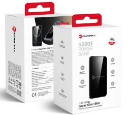 Forcell F-ENERGY F5K8 Szuper Vékony powerbank MagSafe-kompatibilis PD3.0 QC4.0 15W 5000 mAh fekete