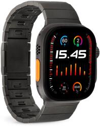 PURO TITAN Rozsdamentes Acél Apple Watch Szíj 42/44/45/49mm - Fekete - smartdiszkont