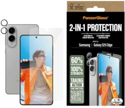 Panzer Hoops+UWF 2in1 üvegfólia+lencsevédő a Samsung Galaxy S25 Edge-hez - átlátszó