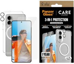 Panzer CARE by PanzerGlass Flagship 3in1 Tok+Üveg+Lencse Samsung Galaxy S25 Edge - átlátszó