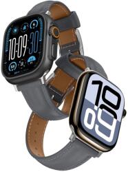AmazingThing Class Band bőrszíj Apple Watch 45 / 46 / 49 mm - Szürke