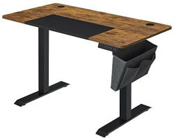 SONGMICS Elektromosan állítható íróasztal komplett, rusztikus barna 120x60x72-120cm
