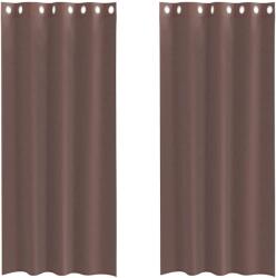 vidaXL 2 db barna fátyolfüggönyök rojtokkal 140x225 cm 4102067 (4102067)