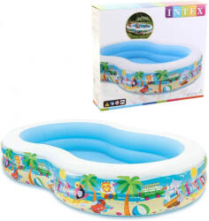 Intex Családi Felfújható Medence - 262 x 160 x 46 cm, Tengeri Mintás