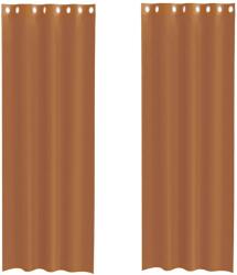 vidaXL 2 db terrakotta színű voile fátyolfüggönyök rojtokkal 0.41 kg 4102141 (4102141)