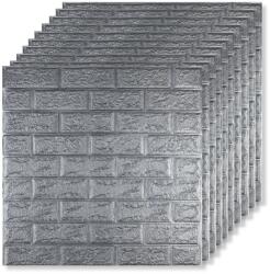 Tapetoo Home Decor 50 x 3D Tapetoo Home Decor® tapéta csempe készlet, ezüst, 70 x 77 cm, 2, 5 mm, 26, 5 négyzetméter (set-50xTapet-3D-Cod-2-Argintiu)