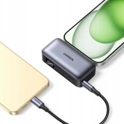 UGREEN Pb503 5000Mah powerbank Usb-C porttal és integrált Usb-C csatlakozóval (6941876233380)