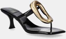 Jeffrey Campbell bőr papucs Linq-Up fekete, női, tűsarkú, JC-1131-2-1 - fekete Női 40