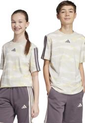 Adidas gyerek pamut póló bézs, mintás, JC7491 - bézs 176