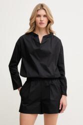 Max&Co MAX&Co. pamut kezeslábas fekete, v-nyakú, pamut, 2518241022200 - fekete L