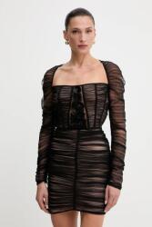 Elisabetta Franchi ruha fekete, mini, testhezálló, AB68352E2 - fekete 38