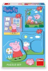 Dino Peppa Malac puzzle készlet: Család 3-5 darab