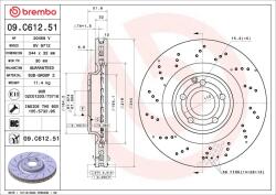 BREMBO féktárcsa BREMBO 09. C612.51 (09.C612.51)