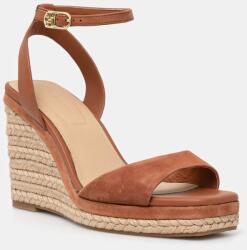 Tommy Hilfiger bőr szandál LEATHER & SUEDE HIGH WEDGE ESPAD barna, FW0FW08803 - barna Női 38