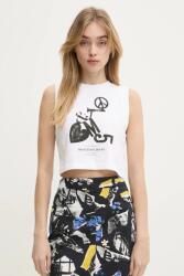 Moschino Jeans pamut top fehér, 1211 3229 - fehér M