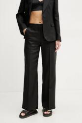 Weekend Max Mara lennadrág női, fekete, magas derekú széles, 2515131052600 - fekete 38