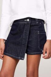 Tommy Hilfiger gyerek szoknyanadrág fekete, mini, egyenes, KG0KG08120 - sötétkék 176