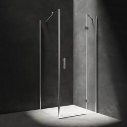 Omnires Cabina de dus dreptunghiulara cu usa cu balamale Omnires Manhattan transparent 120x90 cm (MH1290CRTR) - sanoterm
