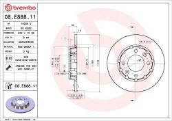 BREMBO Disc frana BREMBO PRIME LINE - UV Coated 08. E888.11 (08.E888.11)