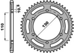 PBR Standard C45 acél hátsó lánckerék 4385 - 525 PBR Erőátviteli alkatrész Lánc, lánckerék, láncszett Hátsó lánckerék - motomotors - 15 581 Ft