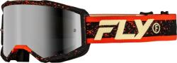 FLY RACING Zone Szemüveg Fekete/Piros/Krém - Ezüst Tükrös/Füst Lencse FLY RACING Sisakok és ruházat Szemüveg