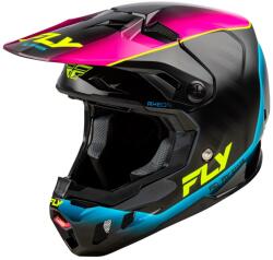 FLY Racing Formula CC L. E. Underglow bukósisak - Szürke/Rózsaszín/Kék FLY RACING Sisakok és ruházat Offroad sisak
