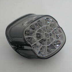 HIGHSIDER okos LED hátsó lámpa, füstszínű üveg és króm reflektor, számos HD modellhez 1973-1998 között HIGHSIDER Elektronika Lámpa, fényszóró, index Hátsó lámpa (tuning)