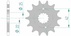 AFAM acél standard első lánckerék 22304 - 520 AFAM Erőátviteli alkatrész Lánc, lánckerék, láncszett Első lánckerék - motomotors - 7 181 Ft