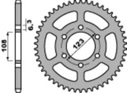 PBR Standard acél hátsó lánckerék 4412 - 420 PBR Erőátviteli alkatrész Lánc, lánckerék, láncszett Hátsó lánckerék - motomotors - 10 118 Ft