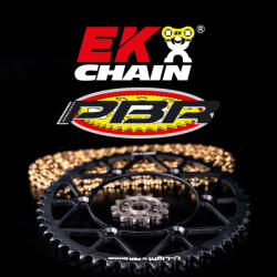 EK CHAIN EK/PBR Lánckészlet 428SHDR 13/47 - Ultra-könnyű hátsó lánckerék EK CHAIN Erőátviteli alkatrész Lánc, lánckerék, láncszett Láncszett - motomotors - 52 230 Ft