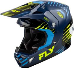 FLY Racing Formula CP Slice bukósisak - Sötétkék/Magas láthatóságú/Fehér FLY RACING Sisakok és ruházat Offroad sisak