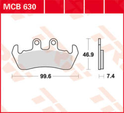 TRW LUCAS fékbetét MCB630 TRW LUCAS Futómű és fék alkatrész Fékbetét (tárcsafék)