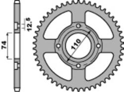 PBR Standard C45 acél hátsó lánckerék 854 - 530 PBR Erőátviteli alkatrész Lánc, lánckerék, láncszett Hátsó lánckerék