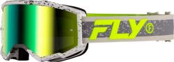 FLY RACING Zone síszemüveg sötétszürke/hi-vis - irizáló zöld tükrös lencsével FLY RACING Sisakok és ruházat Szemüveg