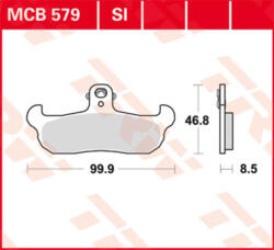 TRW LUCAS fékbetét MCB579 TRW LUCAS Futómű és fék alkatrész Fékbetét (tárcsafék)