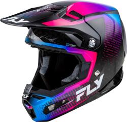FLY Racing Formula S Carbon Protocol bukósisak - Fekete karbon/Kék/Rózsaszín FLY RACING Sisakok és ruházat Offroad sisak