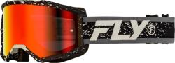FLY RACING Zone Szemüveg Fekete/Szürke - Piros Tükrös/Füst Lencse FLY RACING Sisakok és ruházat Szemüveg